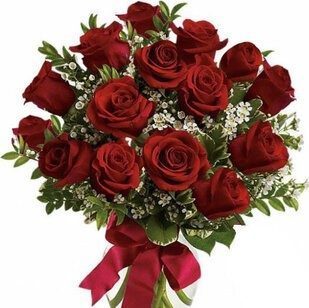 15 red roses with greenery | Flower Delivery Belgorod